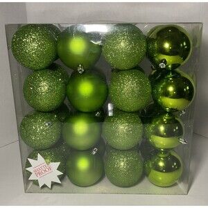 Ornaments Green Shatter Proof 32pcs